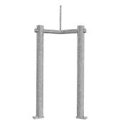 Fastening and connecting parts | for concrete barriers/thresholds | Angled connecting element (45) for securely connecting concrete barriers (series 3F200) | tool-free installation, made of steel, galvanized